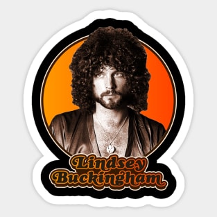 Retro Lindsey Buckingham Tribute Sticker